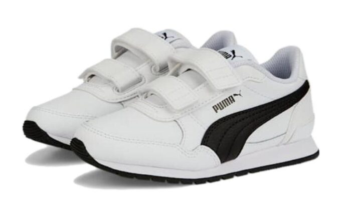 (PS) ST Runner v3 Leather Shoes “White Black”