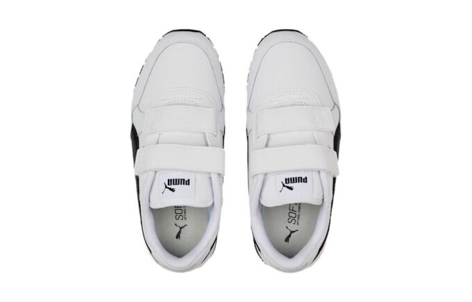 (PS) ST Runner v3 Leather Shoes “White Black”