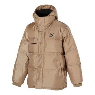 Puffer Cargo Jacket “Brown”