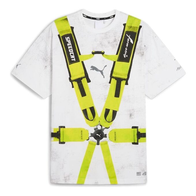 PUMA x A$AP ROCKY Seatbelt T-shirt “White Lime”