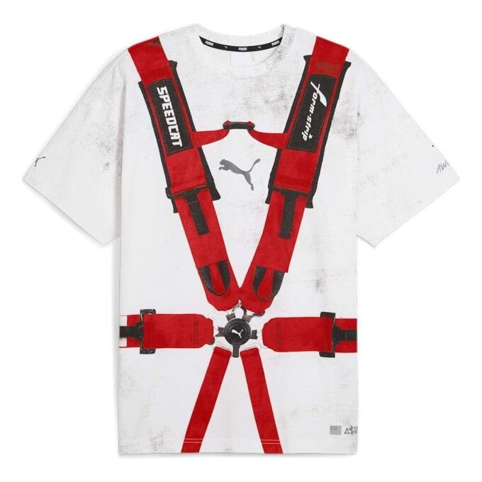 PUMA x A$AP ROCKY Seatbelt T-shirt “White Red”