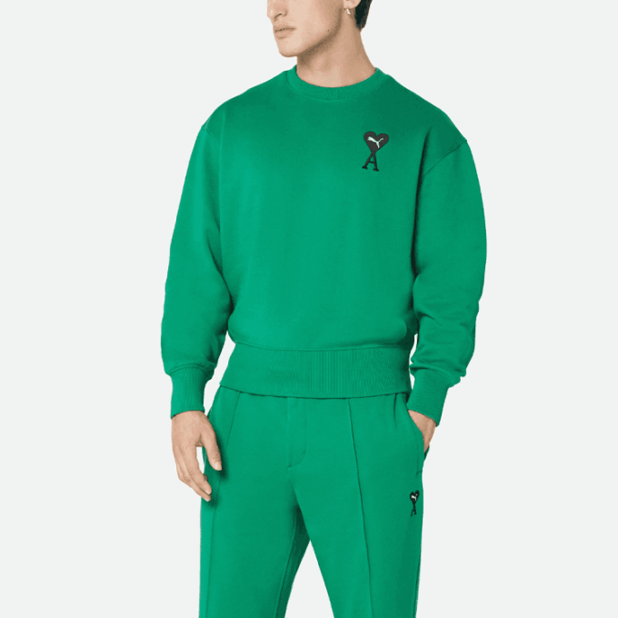 PUMA x Ami Crew Neck Sweatshirt “Green”