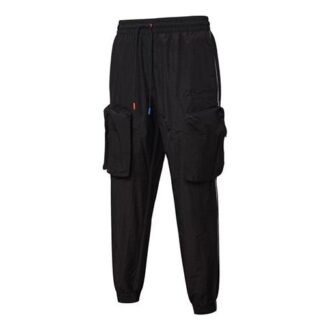 PUMA x ATTEMPT Crossover Casual Drawstring Woven Long Pants Black