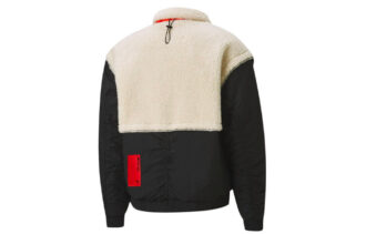 PUMA x Attempt Sherpa Fleece Jacket “Beige Black Orange”