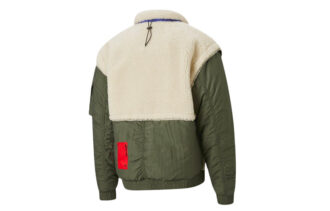 PUMA x Attempt Sherpa Fleece Jacket “Beige Green Blue”