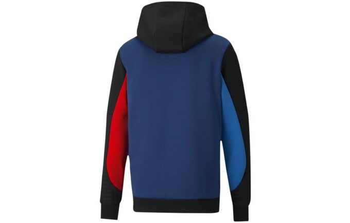 PUMA x BMW M Motorsport Regular Fit Full-Zip Men”s Regular Fit Hoodie “Black Red Blue”