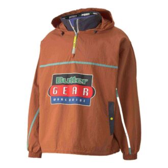 PUMA x Butter Goods Lightweight Pop Over Top Half Zip Hoodie “Brown”