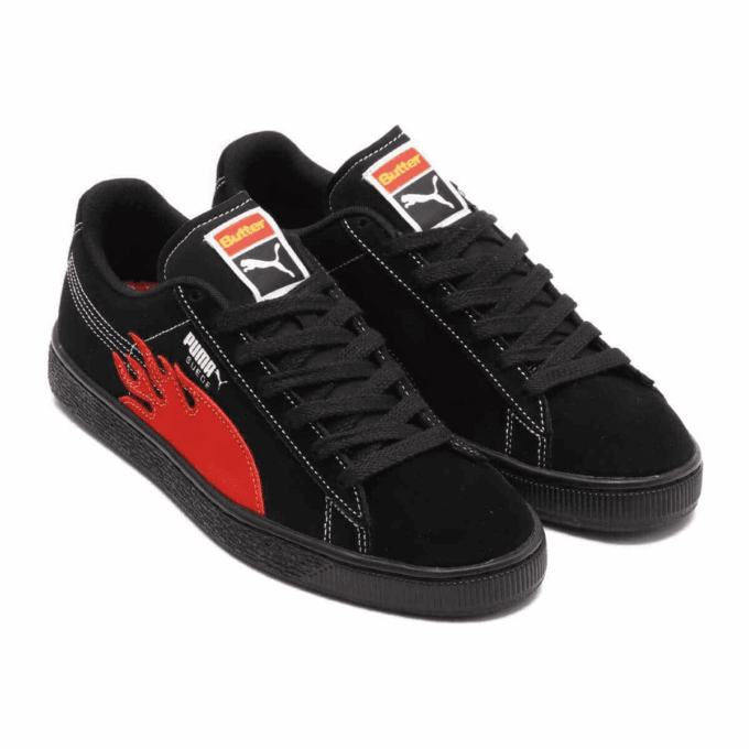 PUMA x Butter Goods Suede Classic Shoes “Black Red”