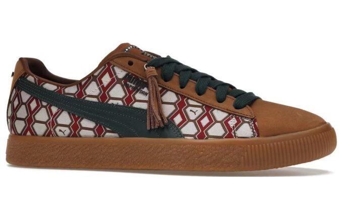 PUMA x Dapper Dan Clyde Vintage “Pre-Game Runway – Brown”