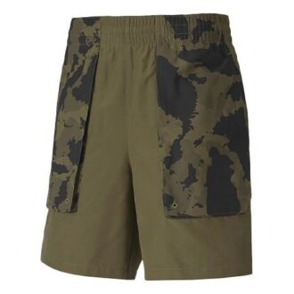 PUMA x First Mile Trendy Casual Shorts “Olivegreen”