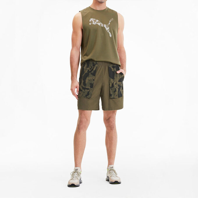PUMA x First Mile Trendy Casual Shorts “Olivegreen”