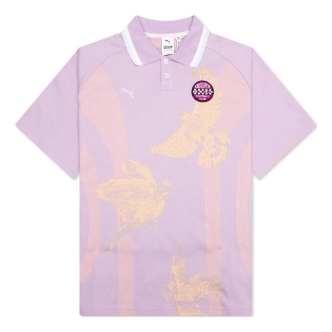 PUMA x KidSuper Knitted Polo Shirt “Vivid Violet”
