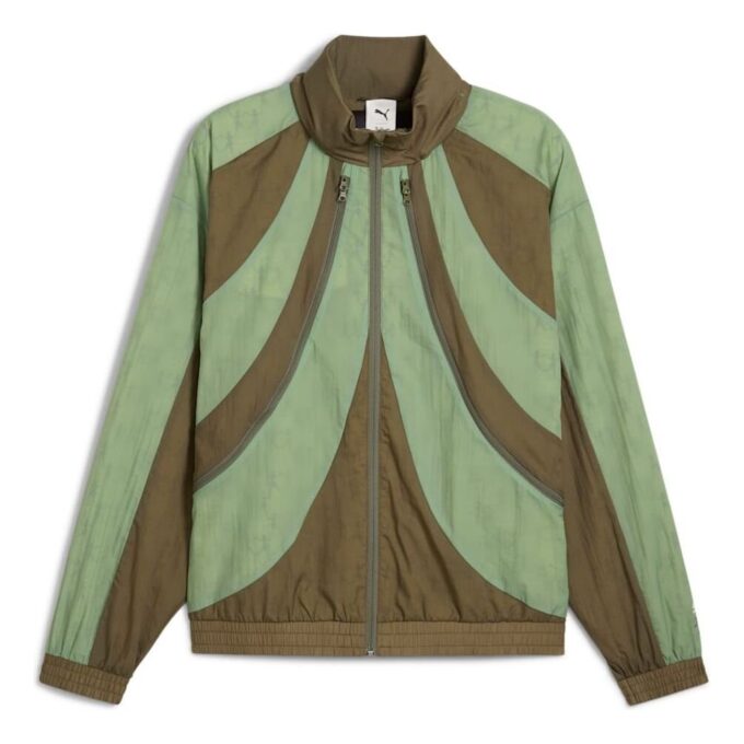 PUMA x KIDSUPER Relaxed-Fit Windbreaker Jacket “Dusty Green”