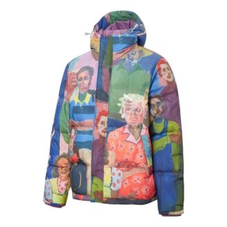 PUMA x Kidsuper Studio Printed Puffer Down Jacket “Blue Red Green Purple”