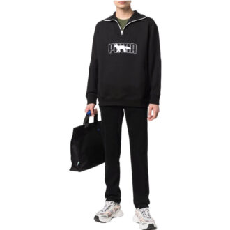 PUMA x Maison Kitsun Half Zip Sweater “Black White”