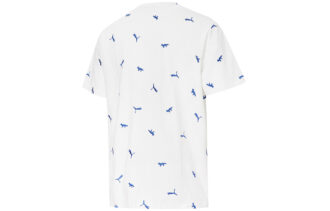 PUMA x Maison Kitsune Crossover Aop Tee Embroidered Logo Sports Round Neck Short Sleeve White PUMA x Maison Kitsune Crossover Aop Tee Embroidered Logo Sports Round Neck Short Sleeve White