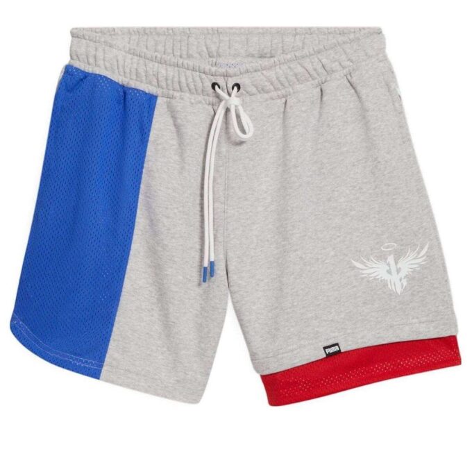 PUMA x MELO Ralph Shorts “Grey Blue Red”