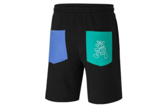 PUMA x MR DOODLE Crossover Funny Graffiti Sports Shorts Black