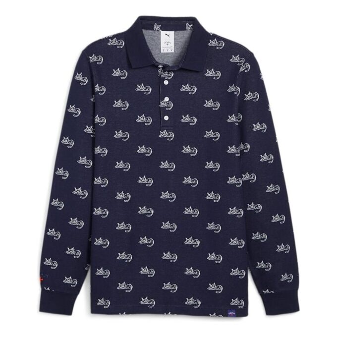 PUMA x Noah Jacquard Polo Shirt “Navy”