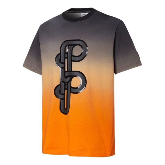 PUMA x PRONOUNCE Graphic Tee Crossover Gradient Tie Dye Sports Short Sleeve Black