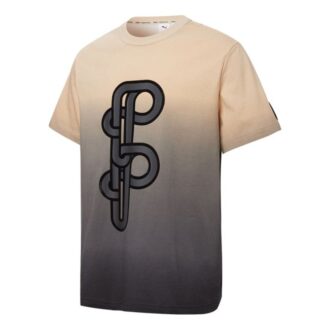 PUMA x PRONOUNCE Graphic Tee Crossover Gradient Tie Dye Sports Short Sleeve Khaki