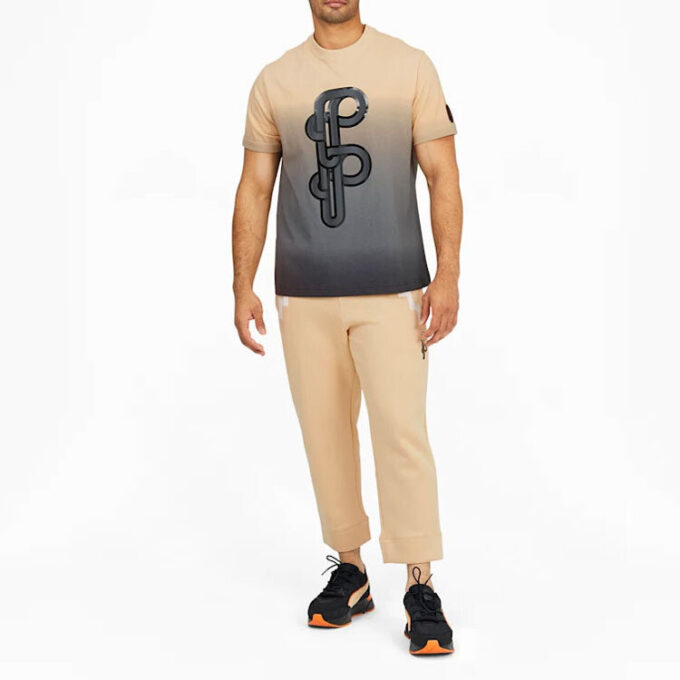 PUMA x PRONOUNCE Graphic Tee Crossover Gradient Tie Dye Sports Short Sleeve Khaki