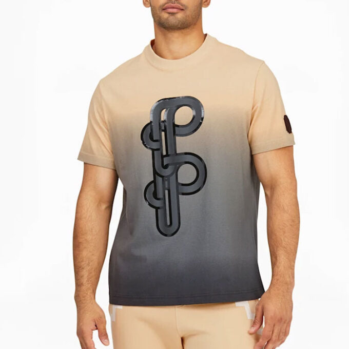 PUMA x PRONOUNCE Graphic Tee Crossover Gradient Tie Dye Sports Short Sleeve Khaki