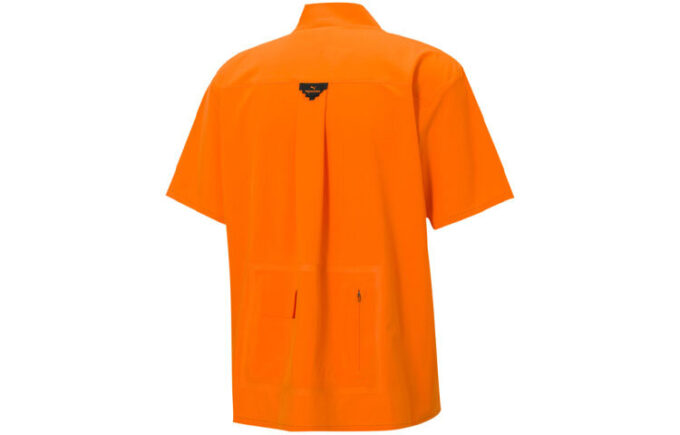 PUMA x Pronounce Graphic V Neck Short Sleeve T-Shirt “Orange Black”