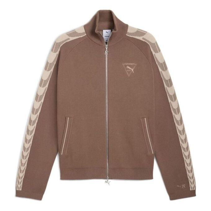 PUMA x REPRESENT T7 Logo Cardigan “Brown”
