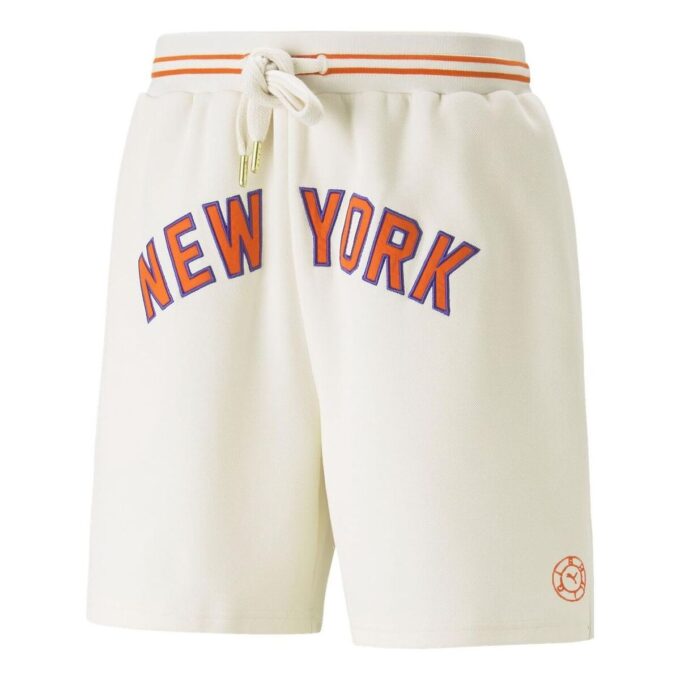 PUMA x Rhuigi New York Basketball Shorts “Beige Red”