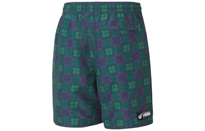 PUMA x The Hundreds Crossover Printing Athleisure Casual Sports Shorts Green