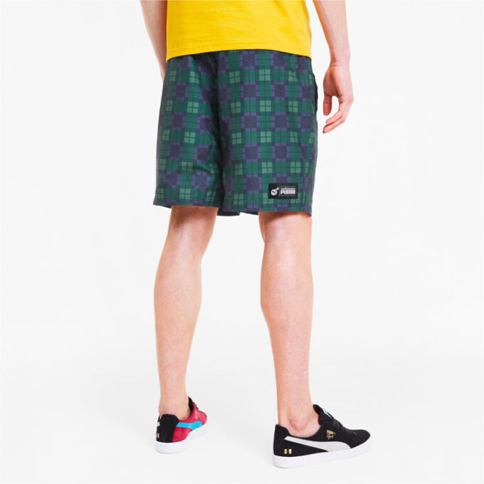 PUMA x The Hundreds Crossover Printing Athleisure Casual Sports Shorts Green