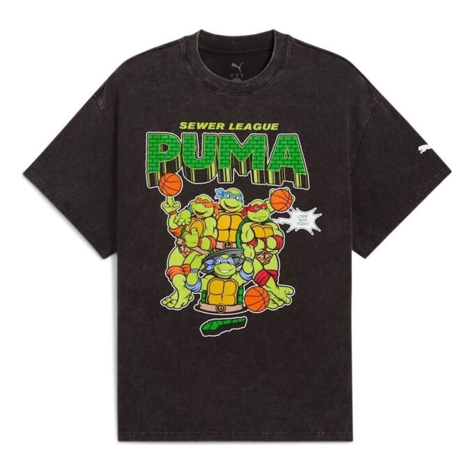 PUMA x TMNT Basketball T-shirt “Washed Black”