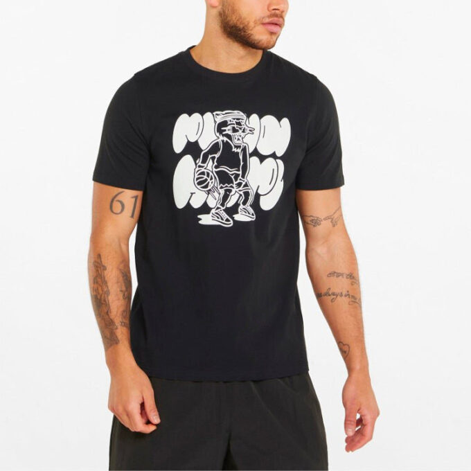 Qualifier Basketball Short Sleeve T-Shirt “Black White”