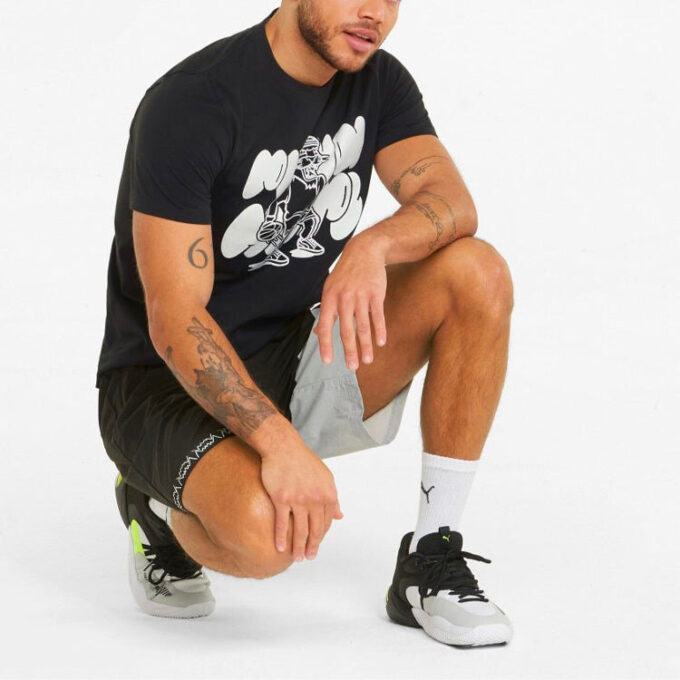 Qualifier Basketball Short Sleeve T-Shirt “Black White”