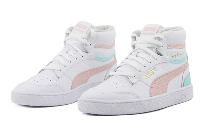 Ralph Sampson Mid K Mid-top Sneakers White/Pink/Blue