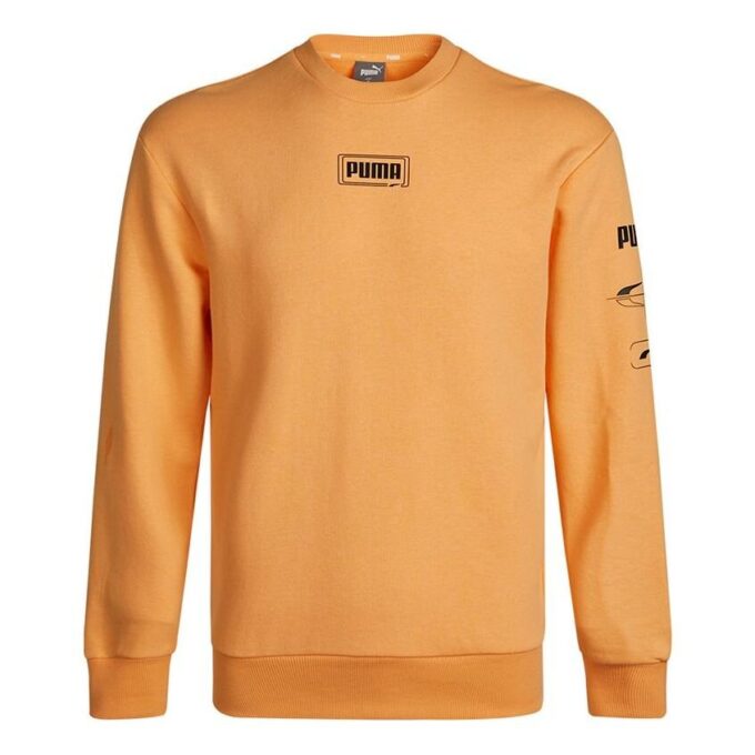 Rebel Crew Long Sleeve Sweater “Orange Black”