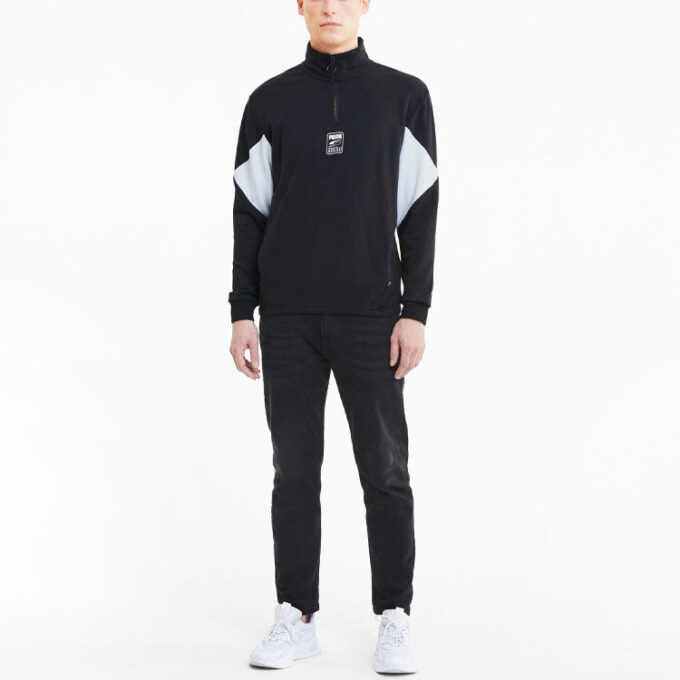 Rebel Half-Zip TR “Black White”