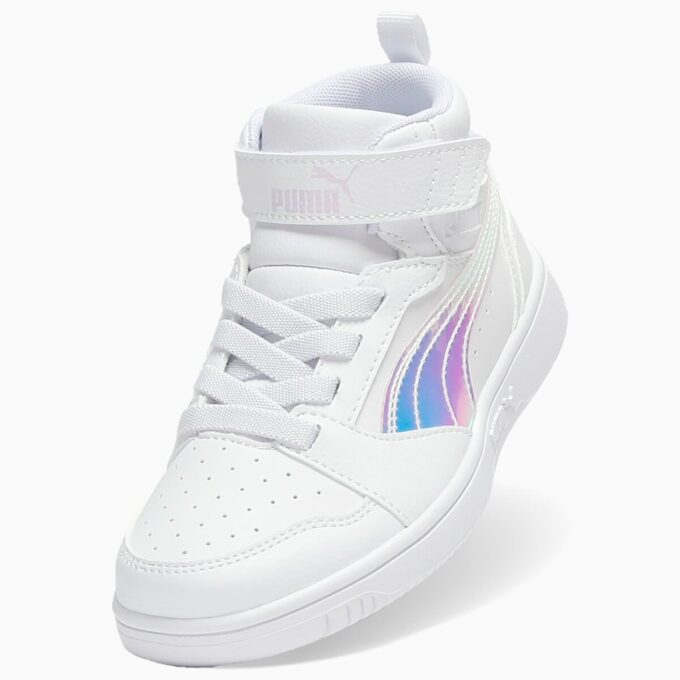Rebound V6 Shine Little Kids’ Mid-Top Easy On Sneakers Rebound V6 Shine Little Kids’ Mid-Top Easy On Sneakers