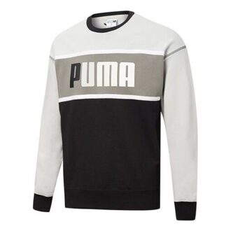 Regular Fit Retro Sweatshirt “Black White Grey”