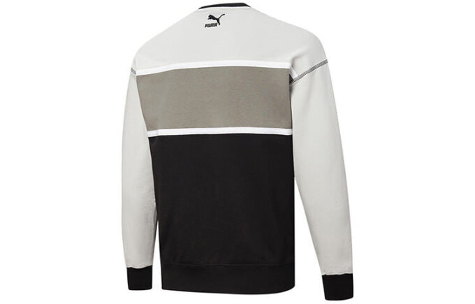 Regular Fit Retro Sweatshirt “Black White Grey”