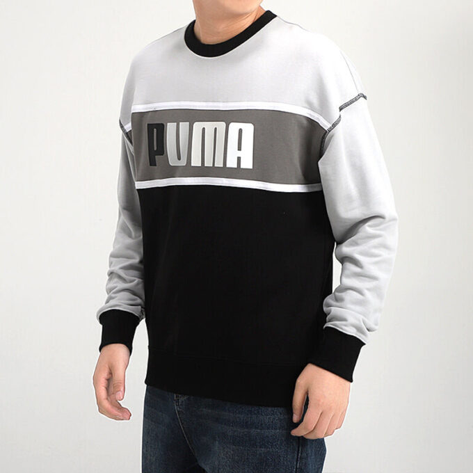 Regular Fit Retro Sweatshirt “Black White Grey”