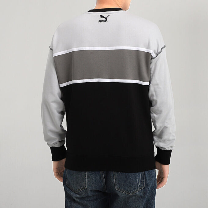 Regular Fit Retro Sweatshirt “Black White Grey”