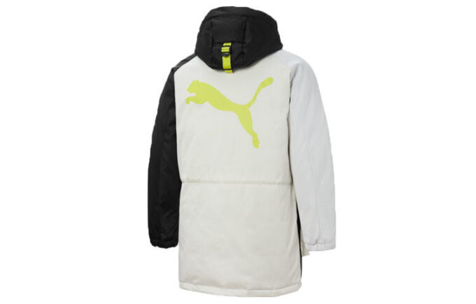 Retro Block Down Jacket “Black White”