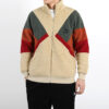 Retro Block Sherpa Jacket “Brown Red Green”