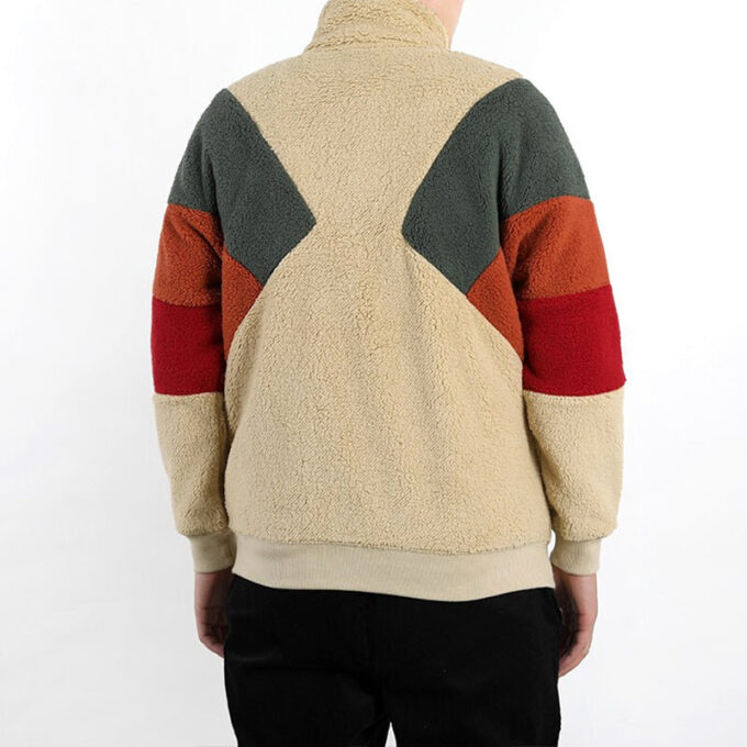 Retro Block Sherpa Jacket “Brown Red Green”