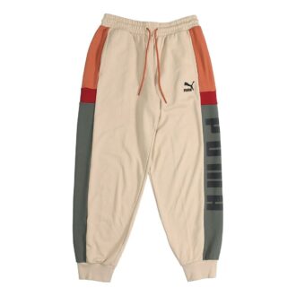 Retro Block Sweatpant “Beige Grey Red Black”