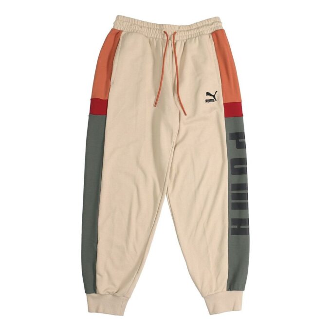 Retro Block Sweatpant “Beige Grey Red Black”