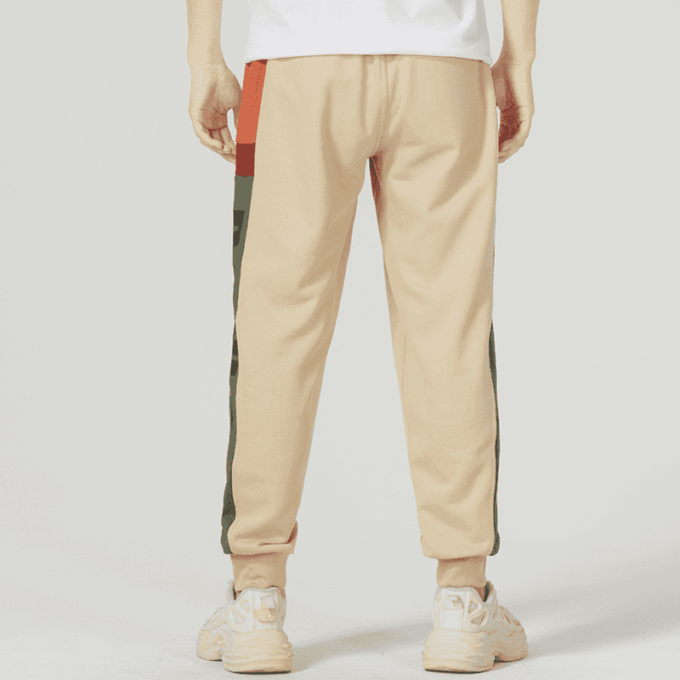 Retro Block Sweatpant “Beige Grey Red Black”