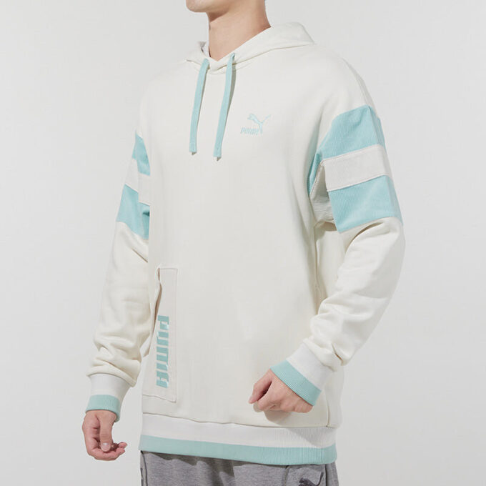 Retro Embroidered Logo Sports Creamy White